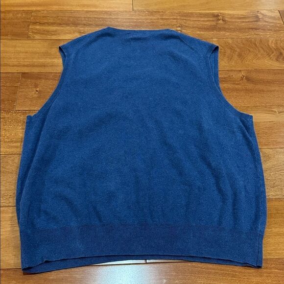 Polo by Ralph Lauren Pima Cotton V-Neck Blue Sweater Vest size XL - Picture 5 of 8